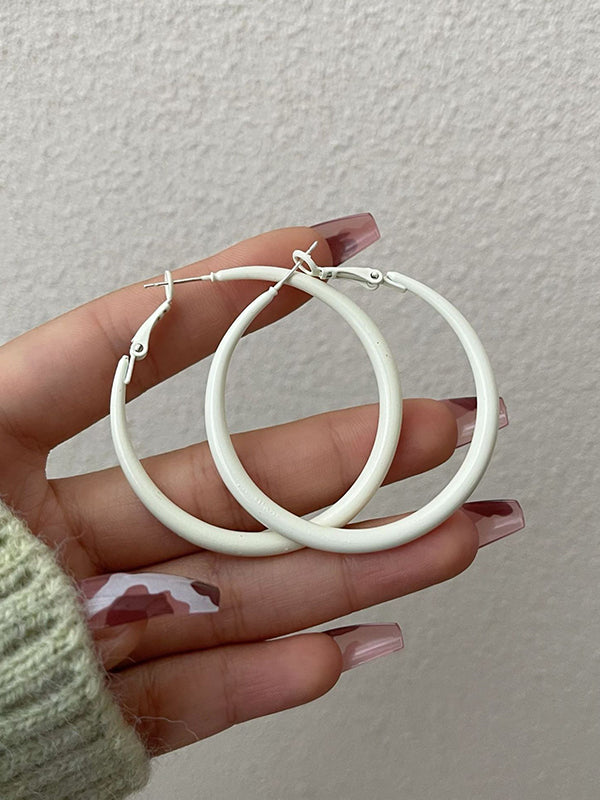 xakxx Simple Chic Geometric Solid Color Earrings