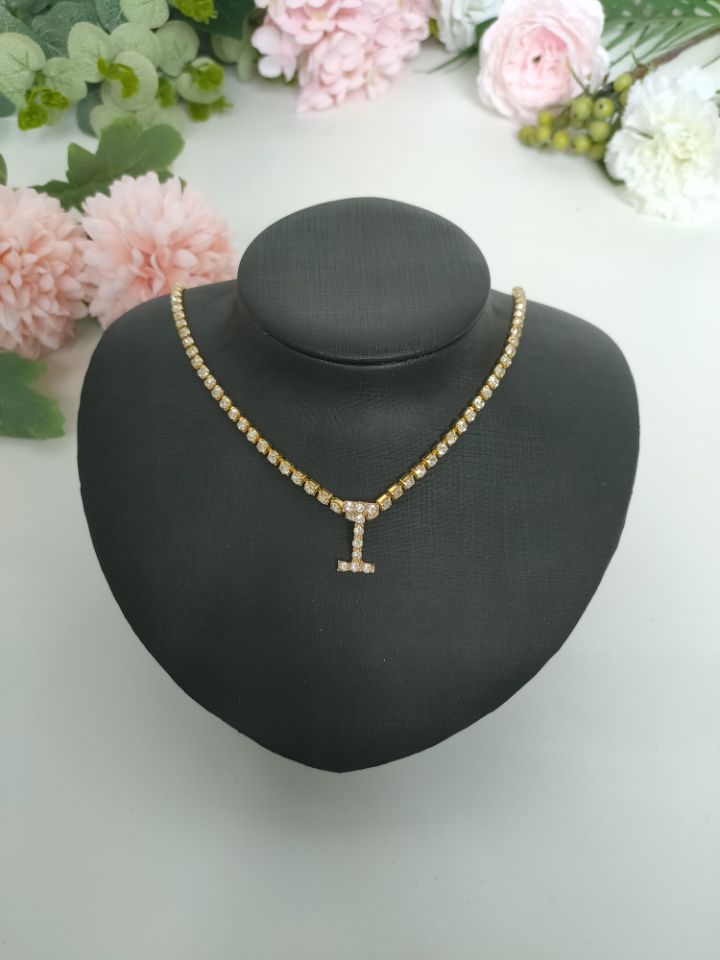 2025 0225  English letter necklace ins women's New with rhinestone pendant simple alloy neck chain necklace