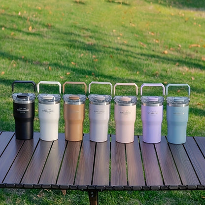 ZF002 Double Drinking Portable Insulation Cup 30.43oz Stainless Steel Material Double Drinking Design Outdoor Household Universal