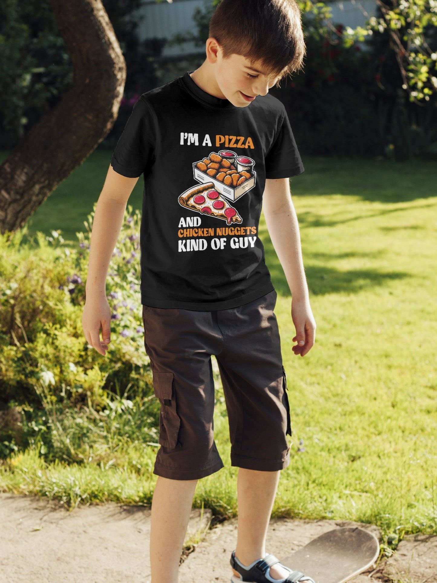 1Pc Soft Cotton Black Christmas Boys Funny Print Design T-Shirt, Machine Washable, Slightly Stretchable, Best Gift for Boys