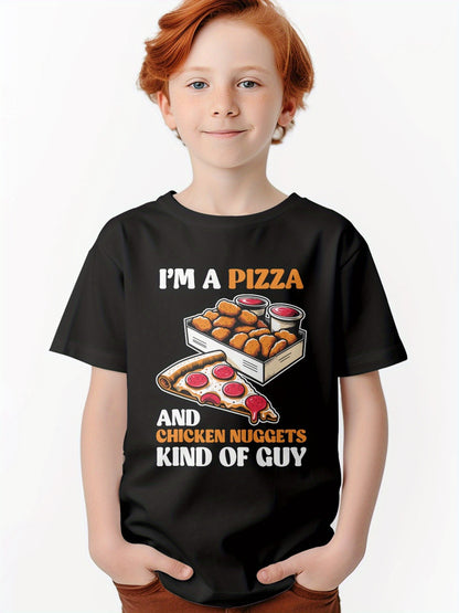 1Pc Soft Cotton Black Christmas Boys Funny Print Design T-Shirt, Machine Washable, Slightly Stretchable, Best Gift for Boys