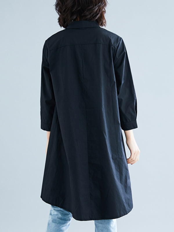 xakxx Original Irregularity Solid Blouses&Shirts