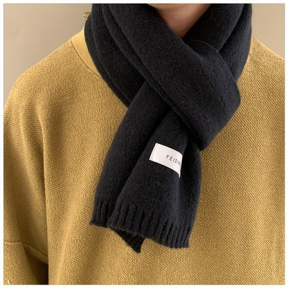 1pc Thick Knit Scarf for Men - Soft, Warm, and Stylish Winter Accessory - Perfect Holiday Gift for Him, Cozy and Comfortable