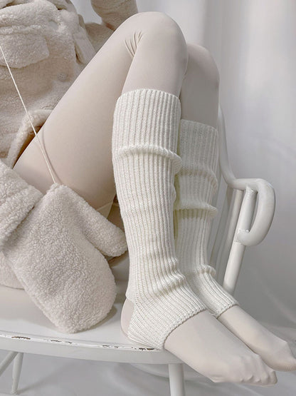 xakxx Casual Solid Color Leg Warmers Accessories