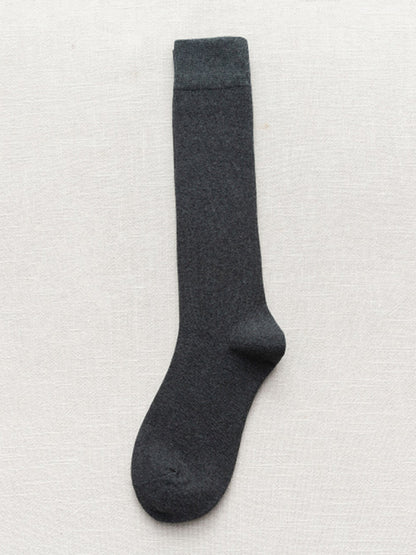 xakxx Casual Keep Warm Solid Color Socks Accessories