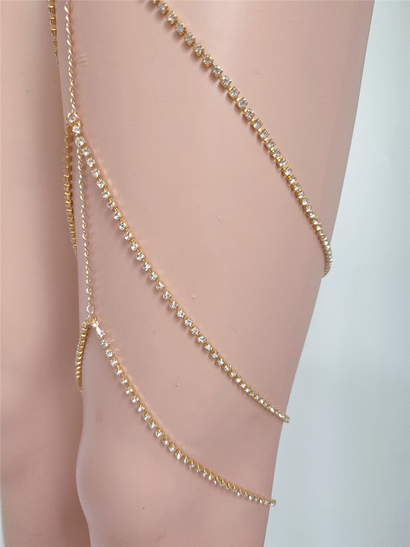 2025 New Popular trade 2020ins nightclub wind wild personality rhinestone full diamond diamond set leg chain leg decoration fb1340