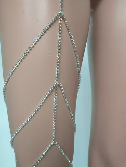 2025 New Popular trade 2020ins nightclub wind wild personality rhinestone full diamond diamond set leg chain leg decoration fb1340