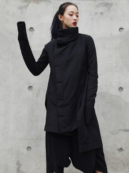 xakxx High-neck Cool Irregular Warm Jacket
