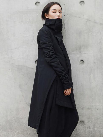 xakxx High-neck Cool Irregular Warm Jacket