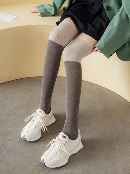xakxx Casual Contrast Color Stockings Accessories