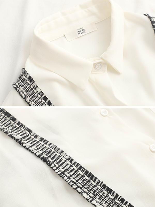 xakxx Loose Cropped Black Light Shirts Blouses