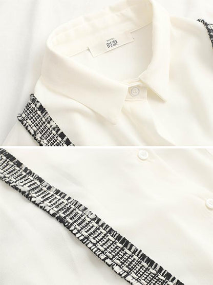 xakxx Loose Cropped Black Light Shirts Blouses