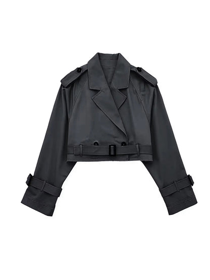 xakxx Long Sleeves Loose Split-Joint Lapel Jackets