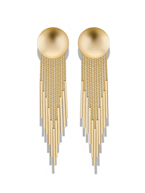 xakxx Original Creation Tasseled Geometric Earrings Accessories
