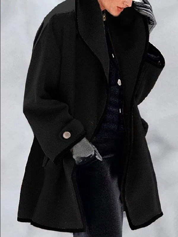 xakxx Urban Long Sleeves Buttoned Stand Collar Coats Outerwear