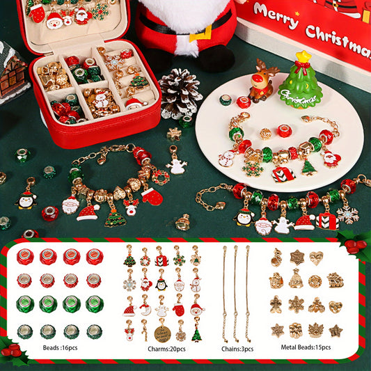 1set Christmas Gift Box Series Set, Creative Children's DIY Bracelet Jewelry, Family Christmas Gift For Friends
