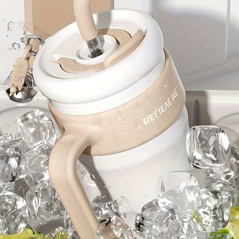 1pc Vacuum Cup, Insulated Coffee Mug With Leak Proof Screw Lid, Travel Mug, Coffee Cup, Keep Warm Or Cold For Coffee Or Tea Drinks