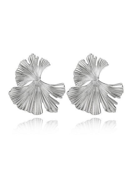 xakxx Geometric Leaves Shape Solid Color Drop Earrings