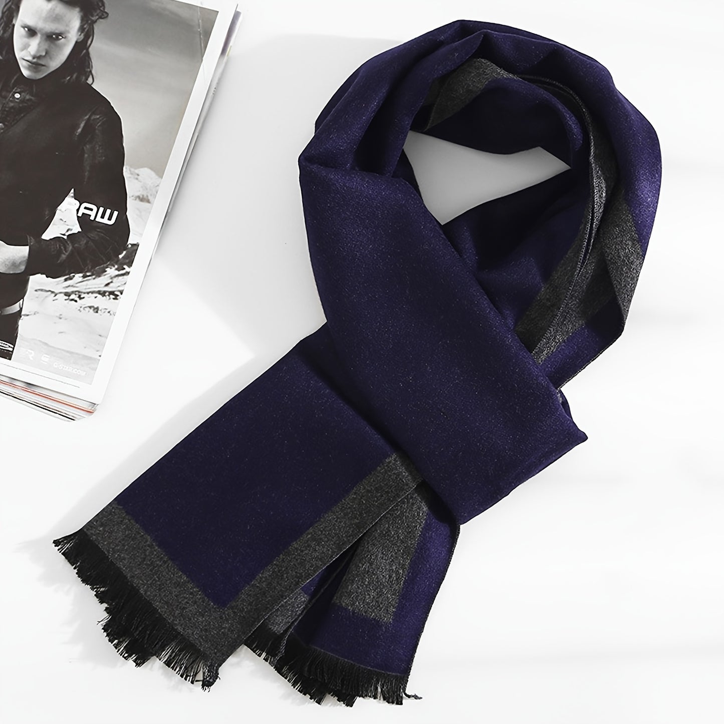 1pc 70.87*11.81inch Men's Stylish Scarf -Travel Essential- For Autumn And Winter, Winter Holiday Gifts