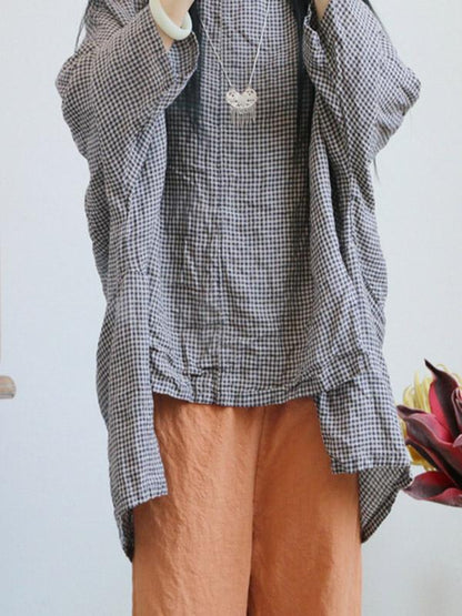 xakxx Casual Linen Vintage Blouses