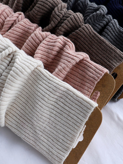 xakxx Knitted Solid Color Leg Warmers Accessories