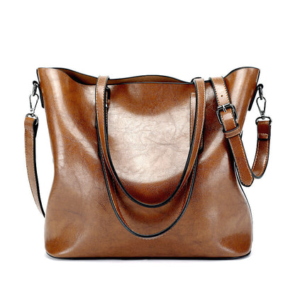 2025 2021bags new bag fashionable and simple large-capacity tote bag portable shoulder tote bag PU women's bag