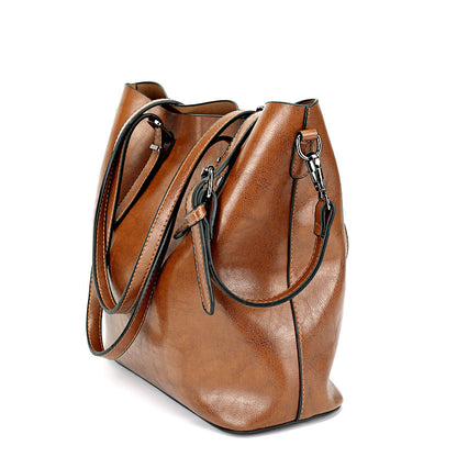 2025 2021bags new bag fashionable and simple large-capacity tote bag portable shoulder tote bag PU women's bag