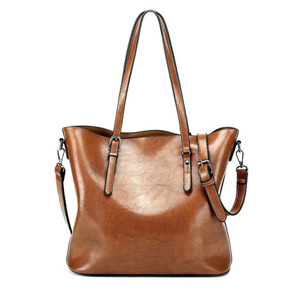 2025 2021bags new bag fashionable and simple large-capacity tote bag portable shoulder tote bag PU women's bag
