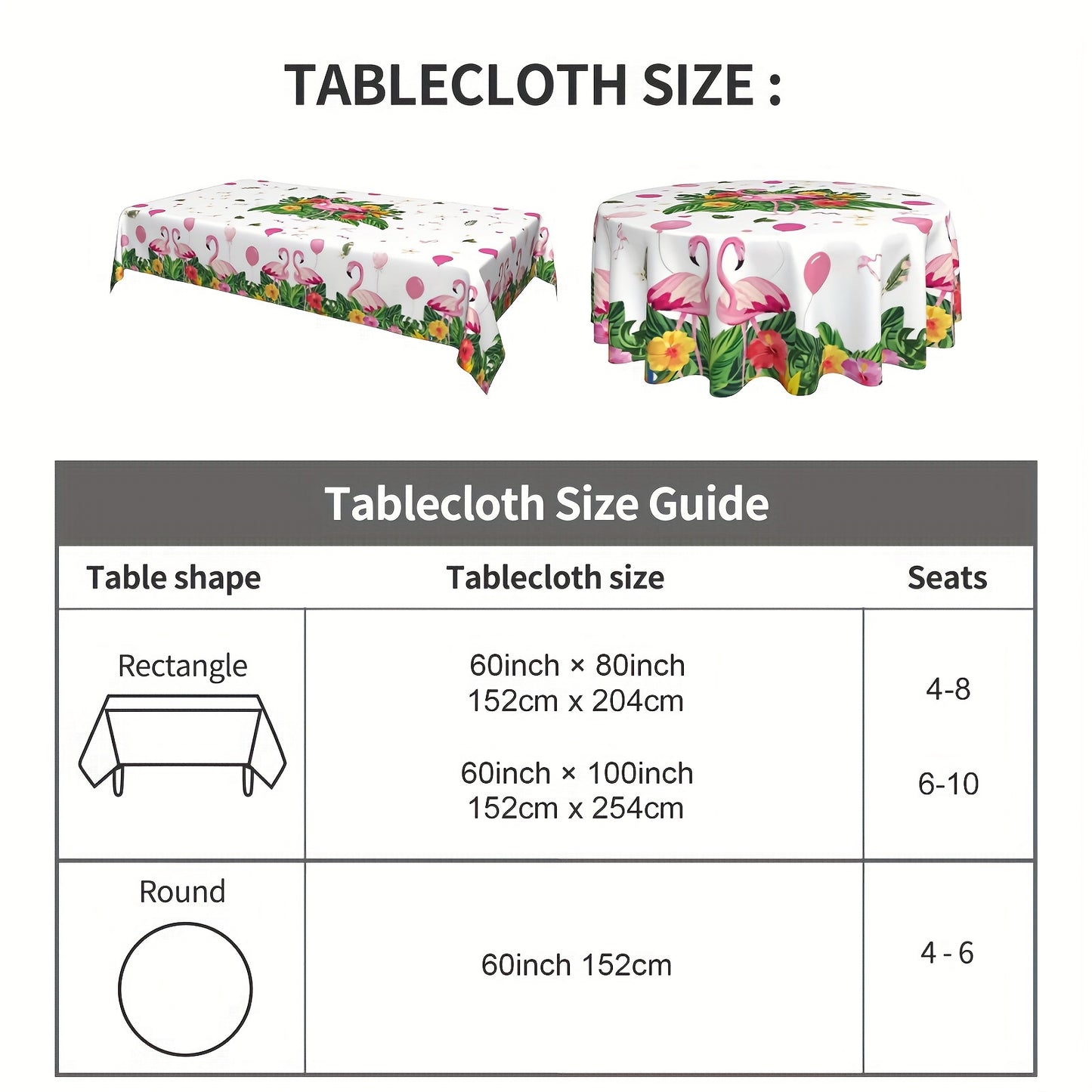 1pc Vibrant Summer Flamingo Polyester Tablecloth - Tropical Plants Pattern Table Cover for Home, Kitchen, Dining, Party Decoration - Stain, Wrinkle-Free, Easy Care, and Durable Tablecloth for Gift or Personal Use