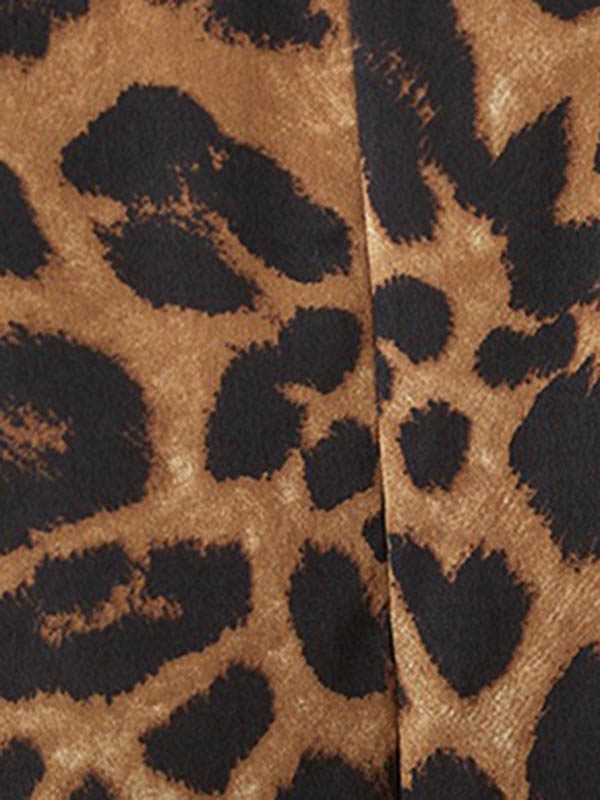 xakxx Batwing Sleeves Loose Leopard Round-Neck T-Shirts Tops