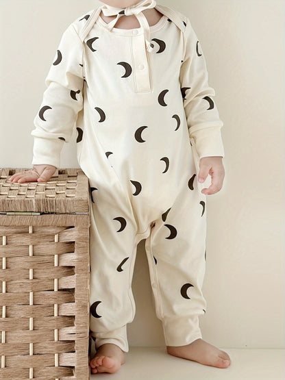 Baby Boy Autumn And Winter Christmas Cute Carton Print Long-sleeved Jumpsuit, Baby Newborn Clothes