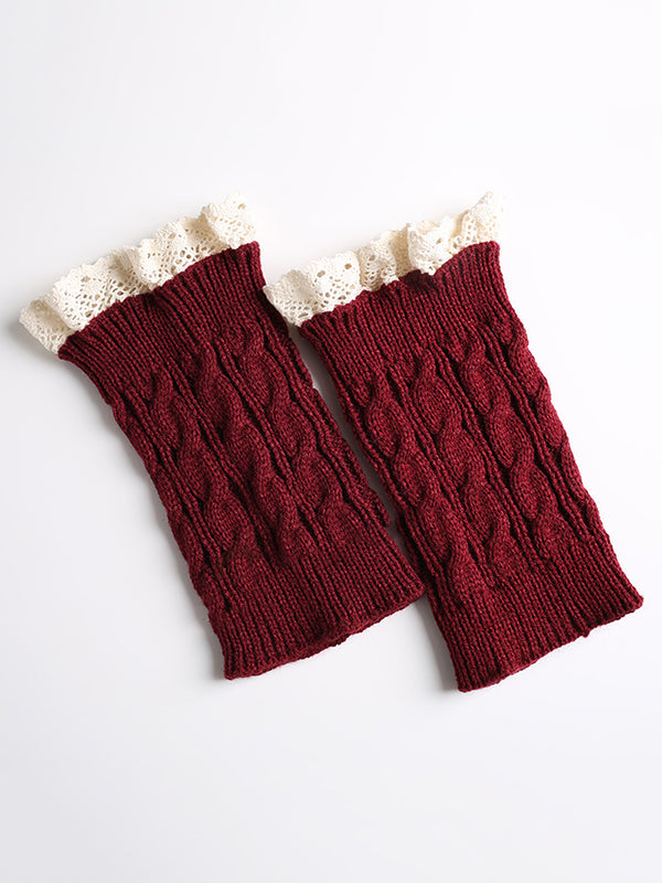 xakxx Original Creation Keep Warm Hollow Jacquard Leg Warmers Accessories
