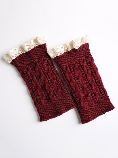 xakxx Original Creation Keep Warm Hollow Jacquard Leg Warmers Accessories