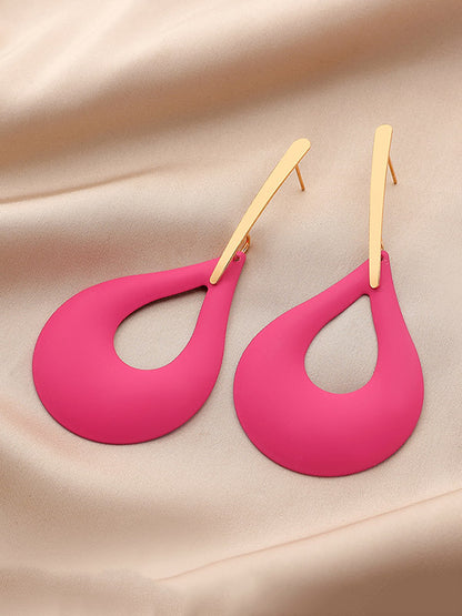 xakxx Geometric Hollow Drop Earrings