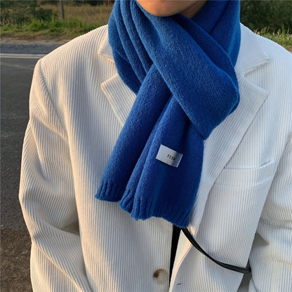 1pc Thick Knit Scarf for Men - Soft, Warm, and Stylish Winter Accessory - Perfect Holiday Gift for Him, Cozy and Comfortable
