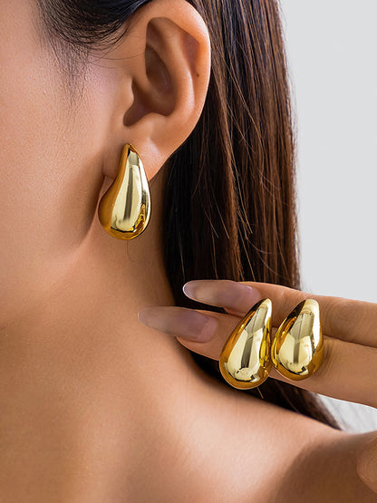 xakxx Geometric Solid Color Earrings Accessories
