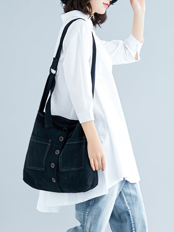 xakxx Original Irregularity Solid Blouses&Shirts