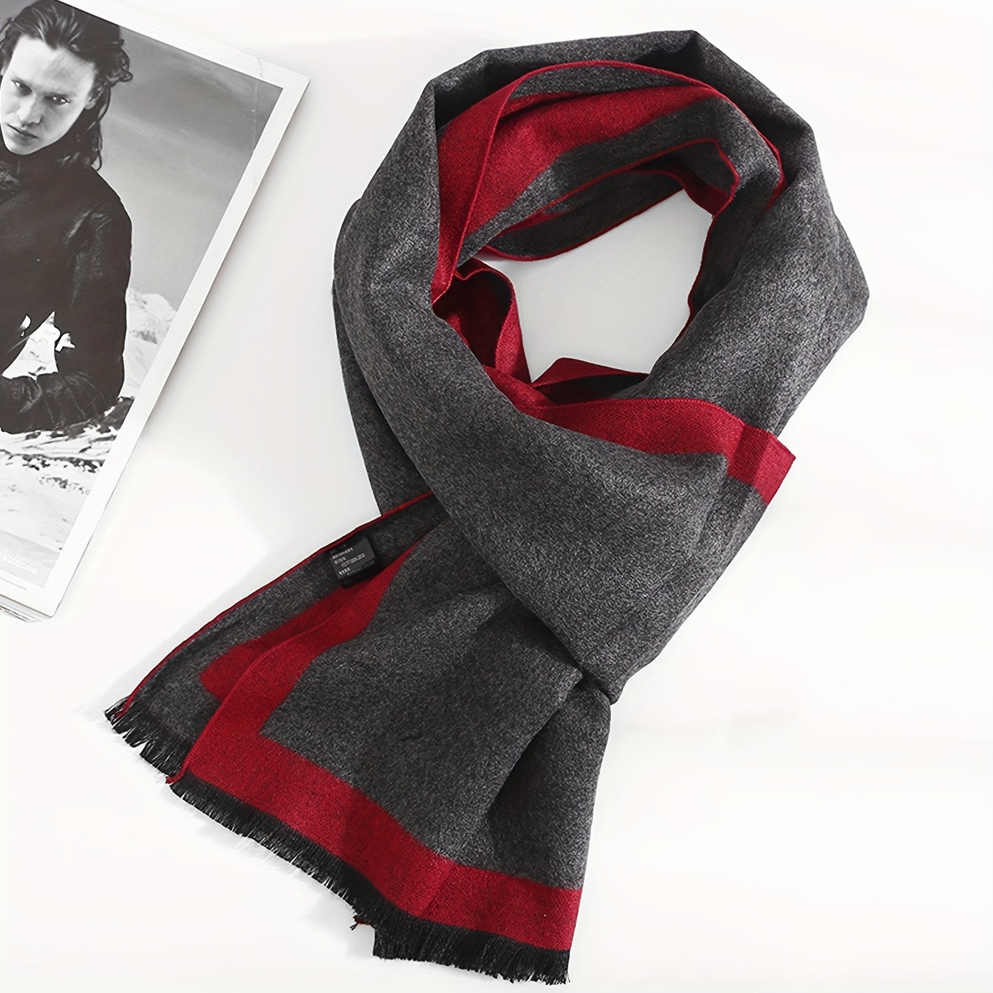 1pc 70.87*11.81inch Men's Stylish Scarf -Travel Essential- For Autumn And Winter, Winter Holiday Gifts