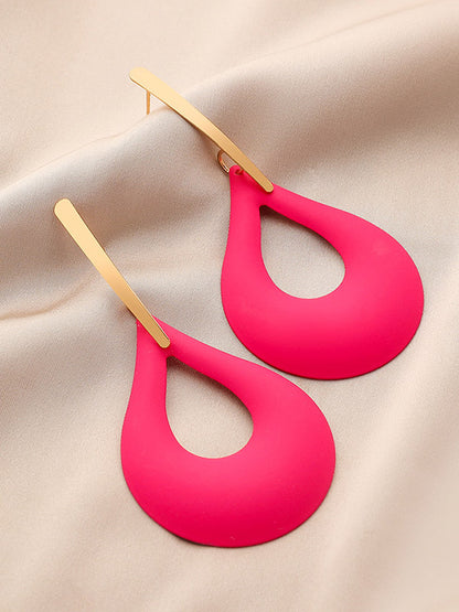 xakxx Geometric Hollow Drop Earrings