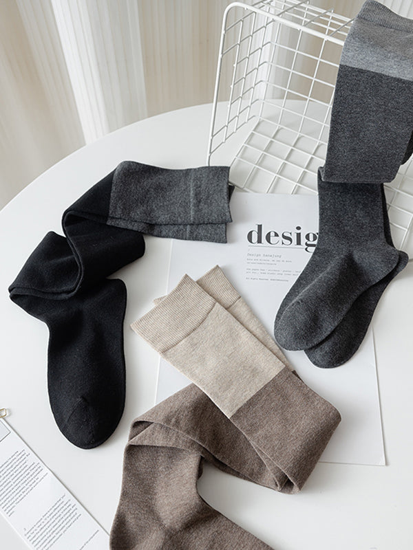 xakxx Casual Contrast Color Stockings Accessories