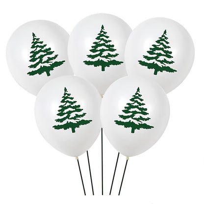 30pcs Red Reindeer Santa Claus Balloons Set - 10 Inch Merry Christmas Balloons for Christmas Party Decorations, Holiday Xmas Balloons