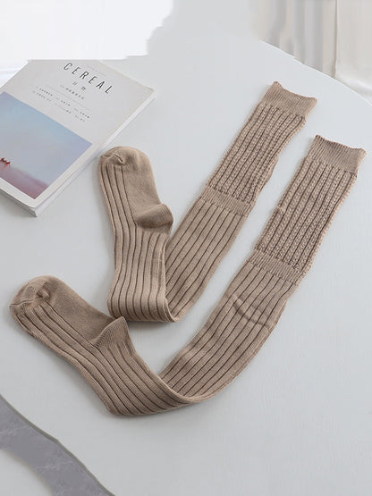 xakxx Casual Solid Color Stockings Accessories