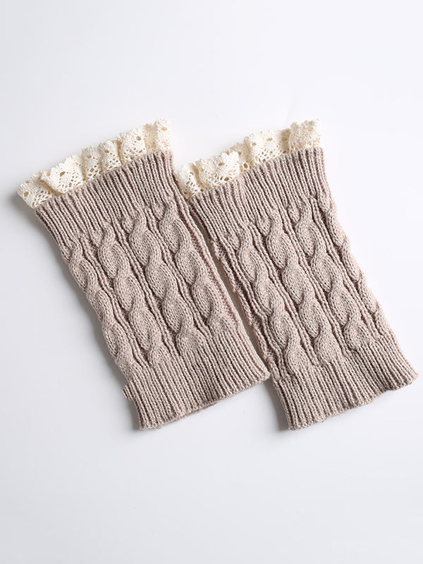 xakxx Original Creation Keep Warm Hollow Jacquard Leg Warmers Accessories