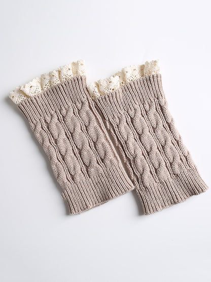 xakxx Original Creation Keep Warm Hollow Jacquard Leg Warmers Accessories