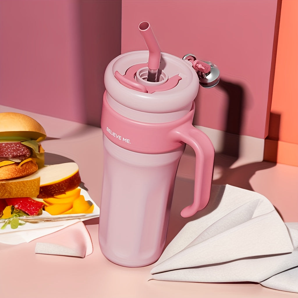 1pc Vacuum Cup, Insulated Coffee Mug With Leak Proof Screw Lid, Travel Mug, Coffee Cup, Keep Warm Or Cold For Coffee Or Tea Drinks