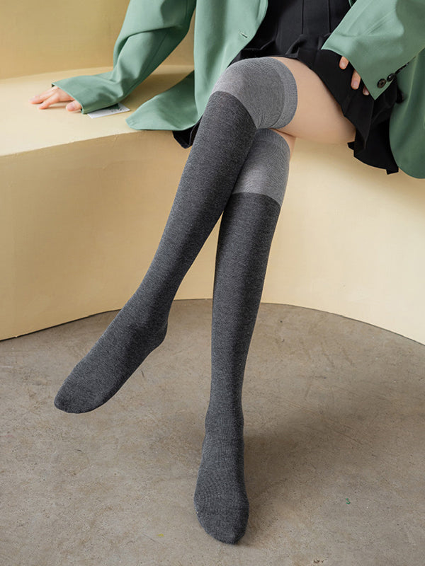 xakxx Casual Contrast Color Stockings Accessories