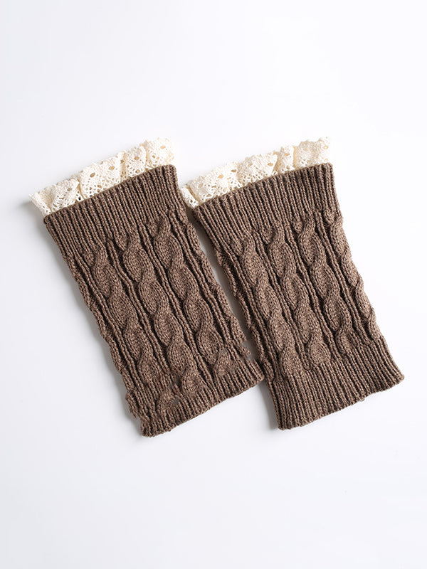 xakxx Original Creation Keep Warm Hollow Jacquard Leg Warmers Accessories