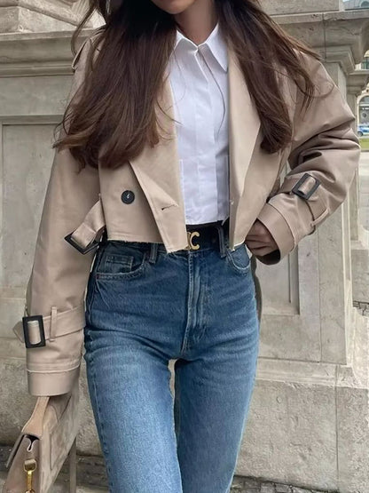 xakxx Long Sleeves Loose Split-Joint Lapel Jackets