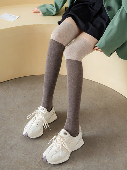xakxx Casual Contrast Color Stockings Accessories