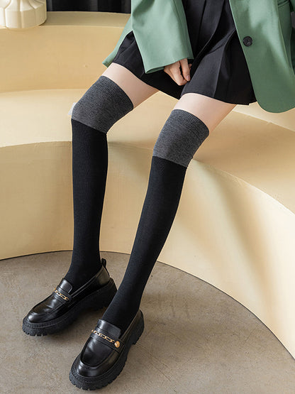 xakxx Casual Contrast Color Stockings Accessories